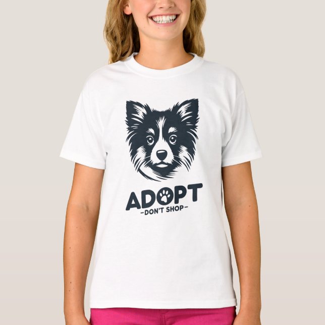 T-shirt Adoptez, n'achetez pas 3 (Devant)