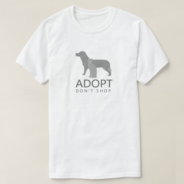 T-shirt Adoptez Ne Faites Pas D'Achats (Design devant)