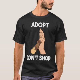 T-shirt Adoptez, ne faites pas du shopping  Chats