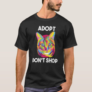 T-shirt Adoptez, ne faites pas du shopping  Chats Premium 