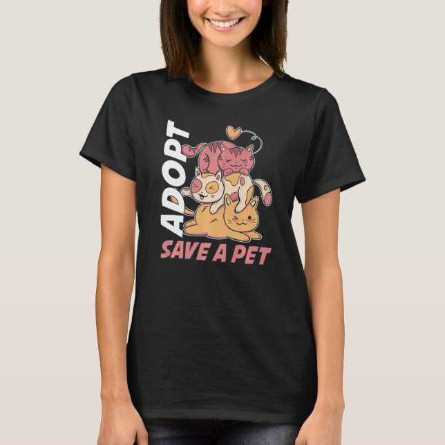 T-shirt Adoptez Save A Pet (Devant)