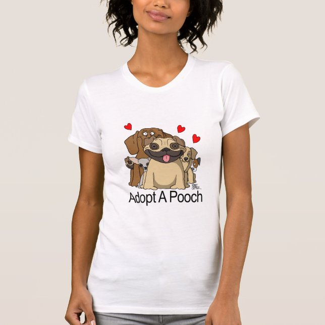T-shirt Adoptez un cabot (Devant)