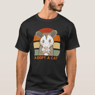 T-shirt ADOPTEZ UN CHAT Possum Opossum Chats de Rue Mign
