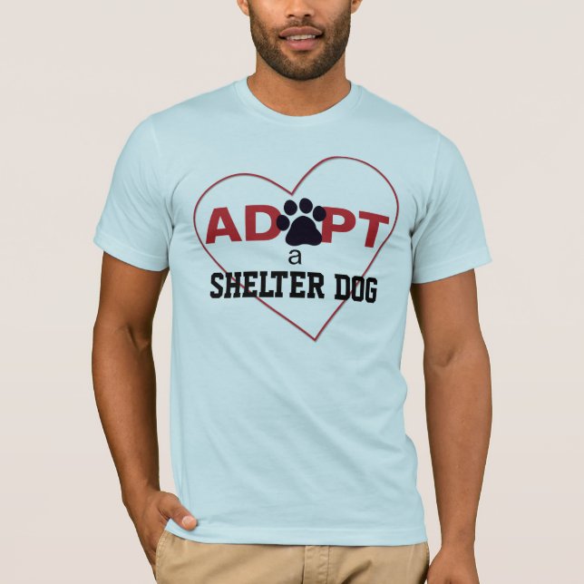 T-shirt Adoptez un chien d'abri (Devant)