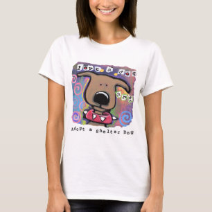 T-shirt Adoptez un chien d'abri, aimez un chien