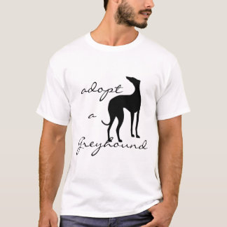 T-shirt Adoptez un chien de lévrier