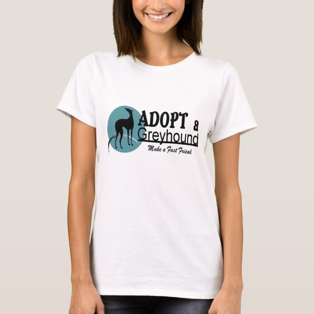 T-shirt Adoptez un logo Greyhound Dog (Devant)