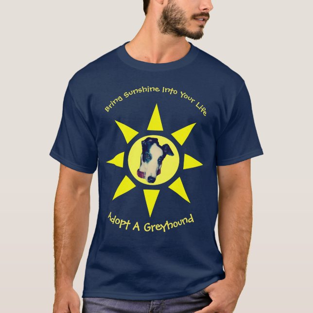 T-shirt Adoptez Un Soleil Greyhound Dans Votre Vie (Devant)