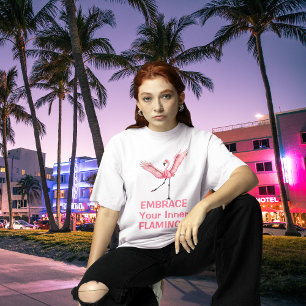 T-shirt Adoptez Votre Flamant Rose Intérieur Drôle