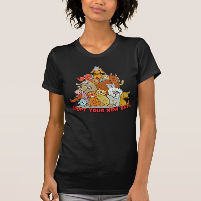T-shirt Adoptez votre nouveau BFF ! Aucuns moulins de (Devant)
