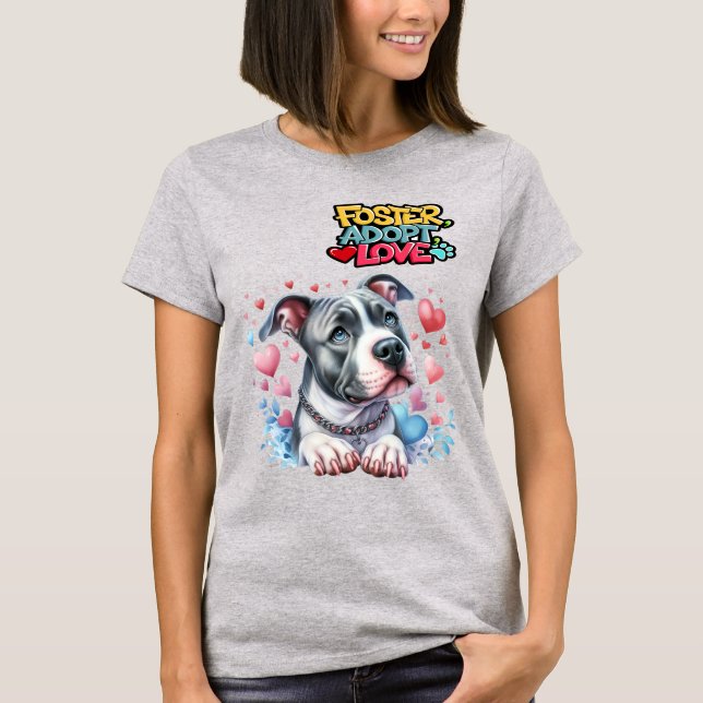 T-shirt Adoption par les animaux (Devant)