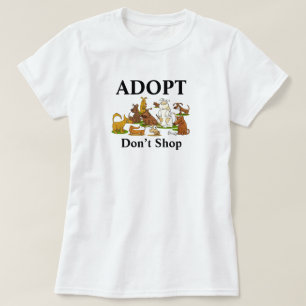 T-Shirt Adoptions au lieu d'Achats Chiens de Sauve