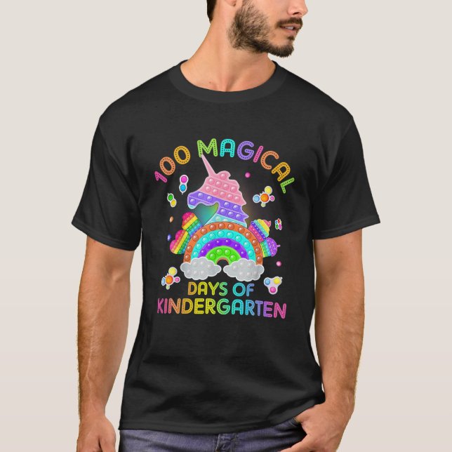 T-shirt Adorable 100 Jours De Magical Kinder Learning Scho (Devant)