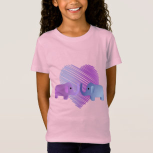 T-Shirt Adorable Amour Eléphant