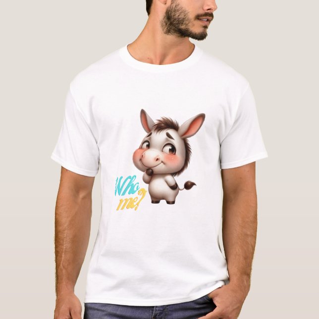 T-shirt Adorable âne pour Noël 2024 - Cadeau parfait (Devant)