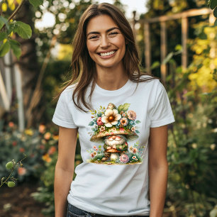 T-shirt Adorable Aquarelle Jardin Gnome