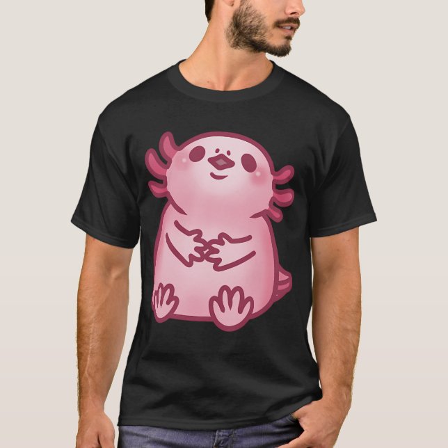 T-shirt Adorable Axolotl Bébé Rose (Devant)
