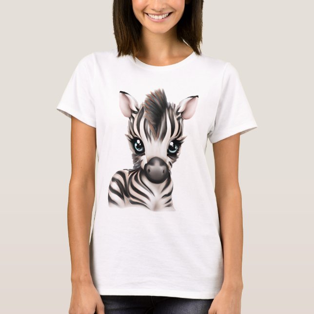 T-shirt adorable bébé Zebra (Devant)