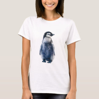 T-shirt Adorable Blue Galaxy Watercolor Penguin Women