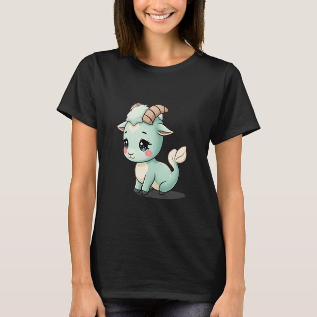 T-shirt Adorable Capricorn Zodiac Creature u2013 Cute Myth (Devant)