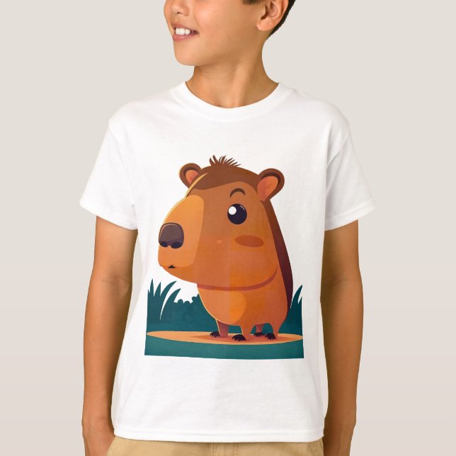 T-shirt adorable capybara (Devant)