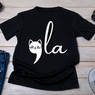 T-shirt Adorable Cat Comma La Minimalist