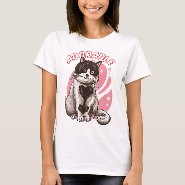 T-shirt Adorable Chemise Blanche Femmes (Devant)