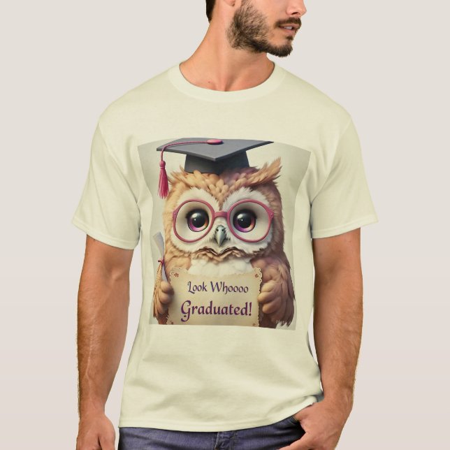 T-shirt Adorable Chouette de Graduation - Regardez Qui Dip (Devant)