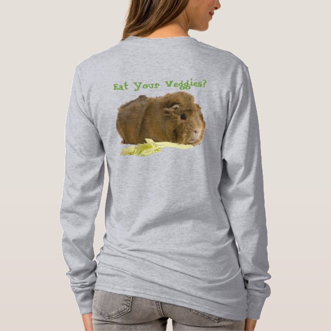 T-shirt adorable Cochon de Guinée mangeant Céleri avant ar (Dos)