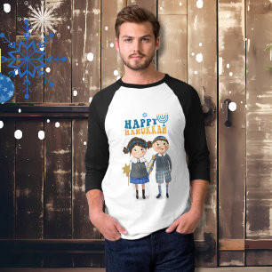 T-shirt Adorable couple juif Hanoukka Holiday
