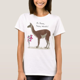 T-shirt Adorable Cute Llama, heureux Guanaco Pérou