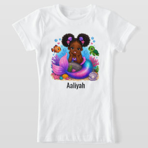 T-shirt adorable de fille sirène pour enfants