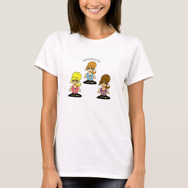 T-shirt adorable de yoga de Namaste (Devant)