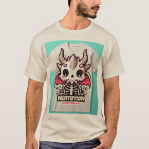 T-shirt Adorable Dragon Skull Mascot Tee"