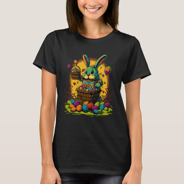 T-shirt Adorable Festive Easter Kids Cute Easter Bunny Gra (Devant)