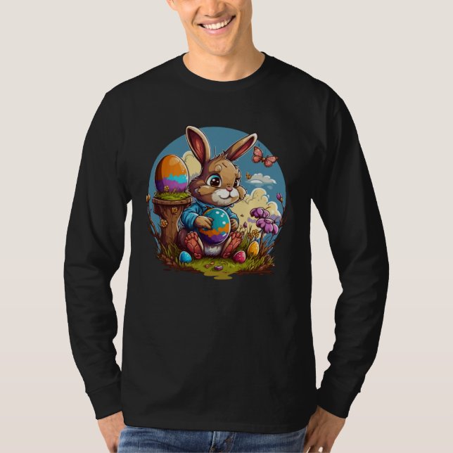 T-shirt Adorable Festive Easter Kids Cute Easter Bunny Gra (Devant)