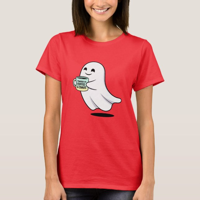 T-shirt Adorable Ghost Cute Halloween Illustration (Devant)
