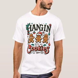 T-shirt Adorable Gingerbread Christmas Graphic Holiday Art
