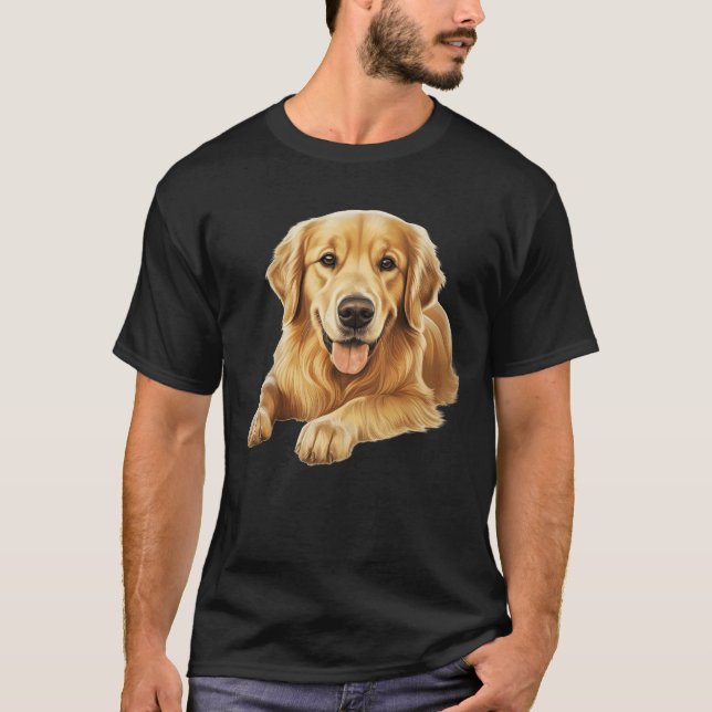T-shirt adorable Golden Retriever (Devant)