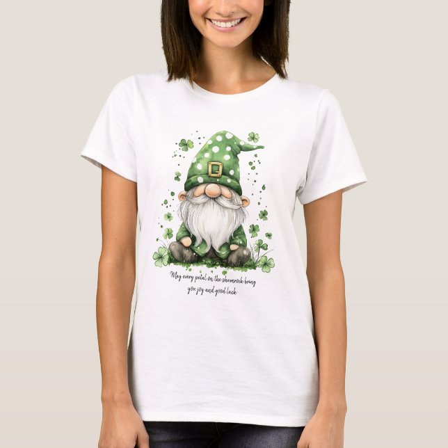 T-shirt Adorable Green St. Patrick's Day Gnomes (Devant)