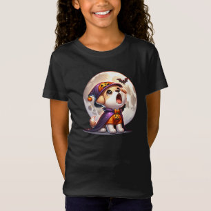 T-Shirt Adorable Halloween Pup sous la lune