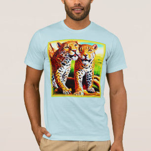 T-shirt Adorable Jaguar Cubs dans la Jungle. Commandez dès