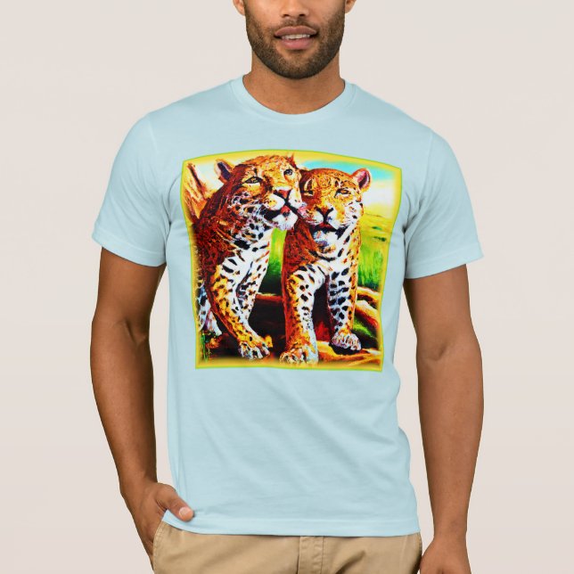 T-shirt Adorable Jaguar Cubs dans la Jungle. Commandez dès (Devant)