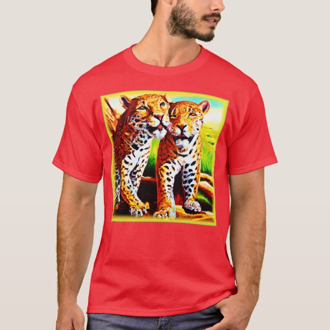 T-shirt Adorable Jaguar Cubs dans la Jungle. Commandez dès (Devant)