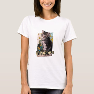 T-shirt Adorable Kitten Permet De Se Promener Dans Les Pra