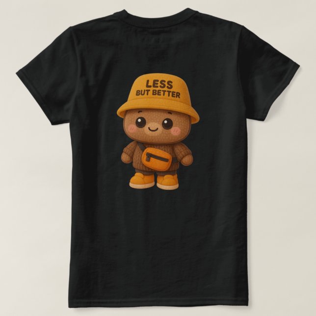 T-shirt Adorable "Less But Better" Bear Tee (Design dos)