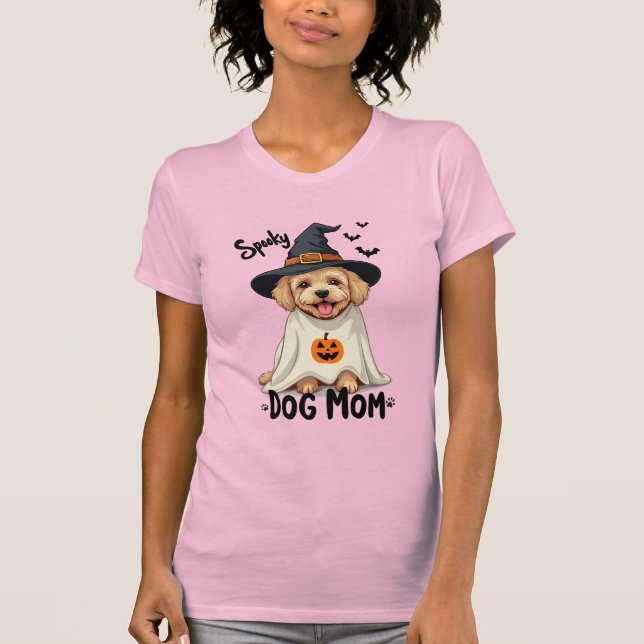 T-shirt Adorable maman chien Halloween (Devant)