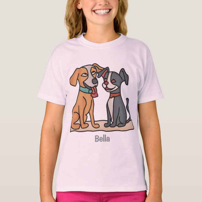 T-shirt Adorable Meilleurs Amis : Moments de chien mignons (Devant)