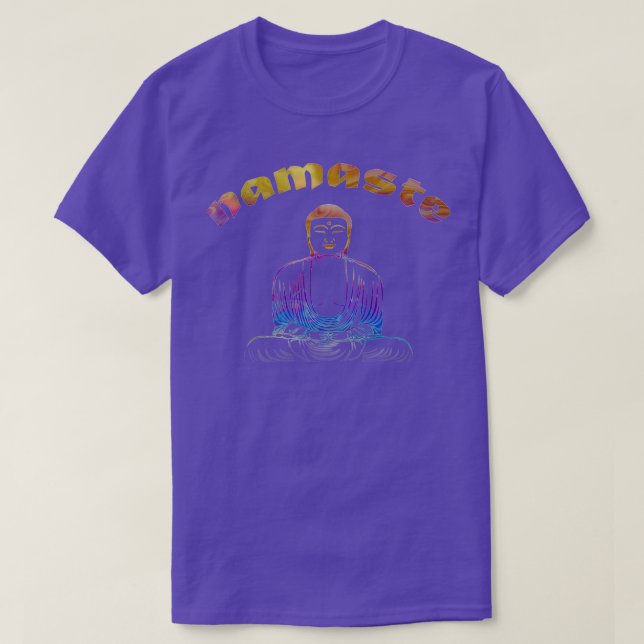 T-shirt Adorable Namaste Bouddha Design (Design devant)