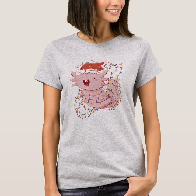 T-shirt Adorable Noël Axolotl (Devant)